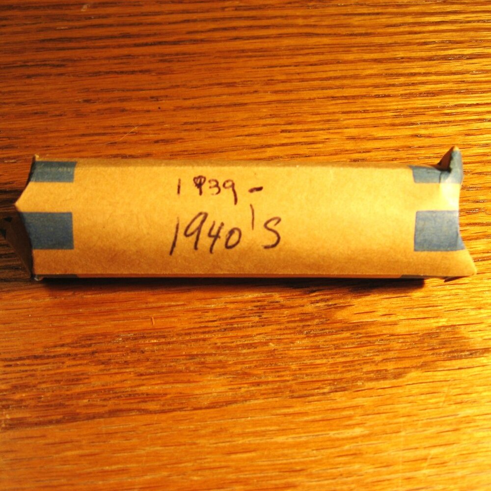 2 DOLLAR ROLL OF JEFFERSON NICKEL'S DATED FROM 1939 - 1948